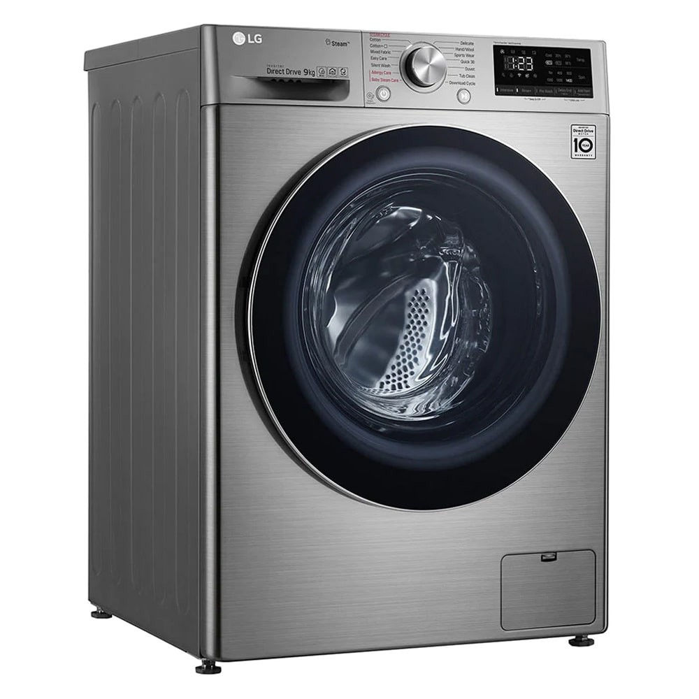 washing machine lg f4v5vyp2t 9kg silver 1