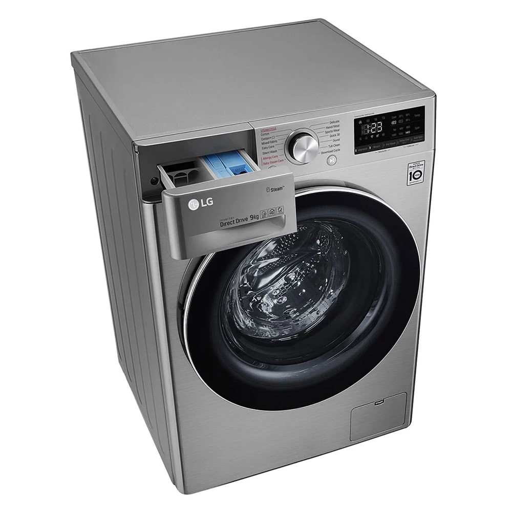 washing machine lg f4v5vyp2t 9kg silver 5